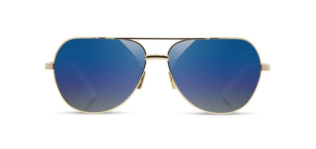 Redmond in Gold/Ebony/Blue Flash (Polarized)
