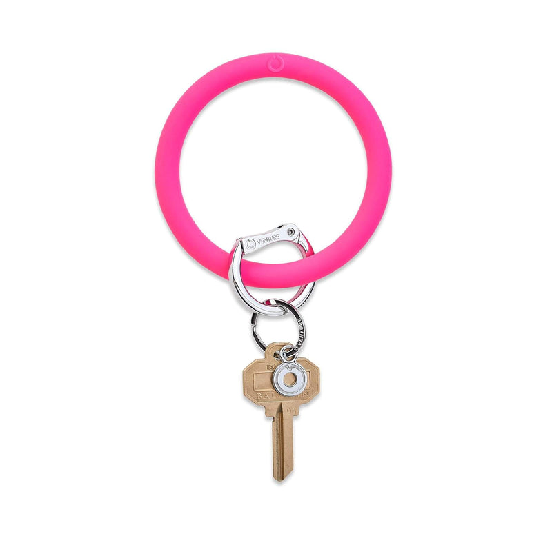 Big O Silicone Key Ring in Tickled Pink