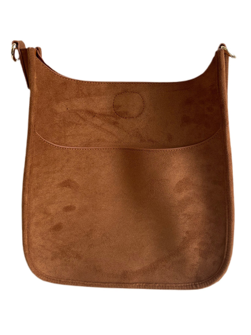 Mix & Match Faux Suede Mini Messenger Bag in Tobacco